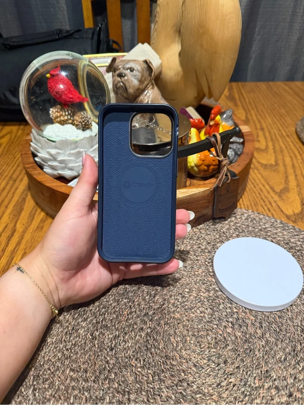 Stylish White & Navy Western Print Phone Case - Casely for iPhone 15 pro